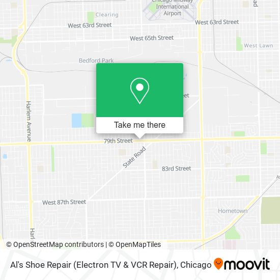 Mapa de Al's Shoe Repair (Electron TV & VCR Repair)