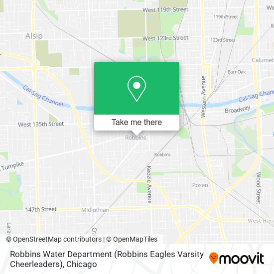 Mapa de Robbins Water Department (Robbins Eagles Varsity Cheerleaders)