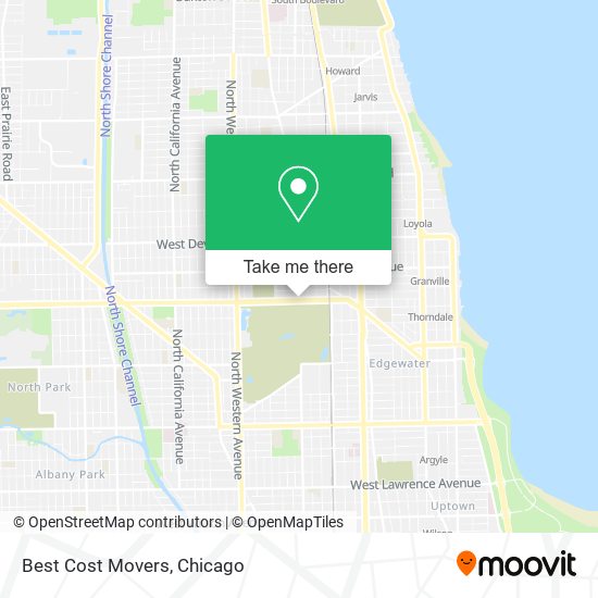 Mapa de Best Cost Movers