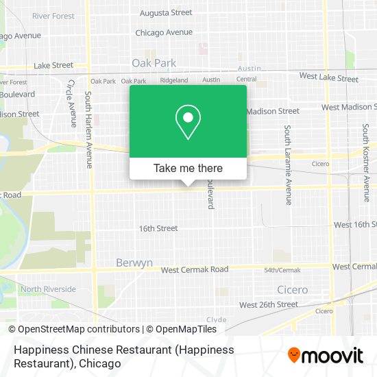 Mapa de Happiness Chinese Restaurant (Happiness Restaurant)