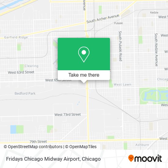 Fridays Chicago Midway Airport map