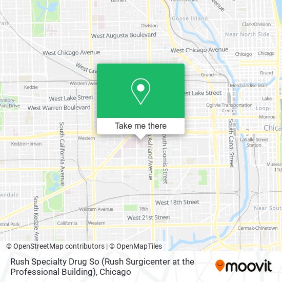 Rush Specialty Drug So (Rush Surgicenter at the Professional Building) map