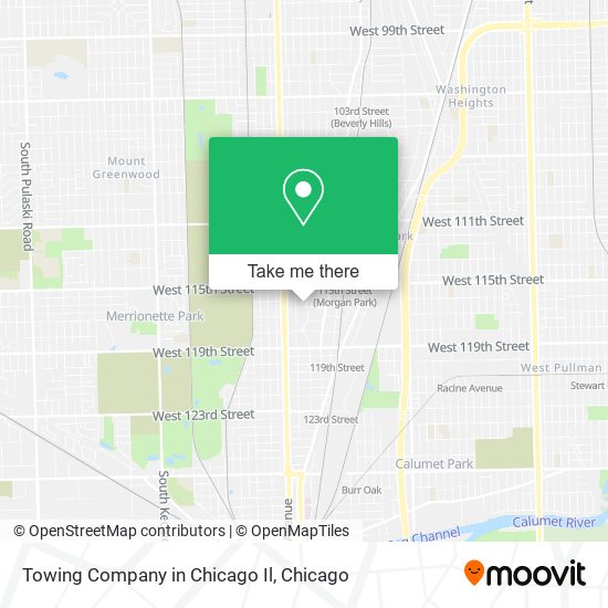 Towing Company in Chicago Il map
