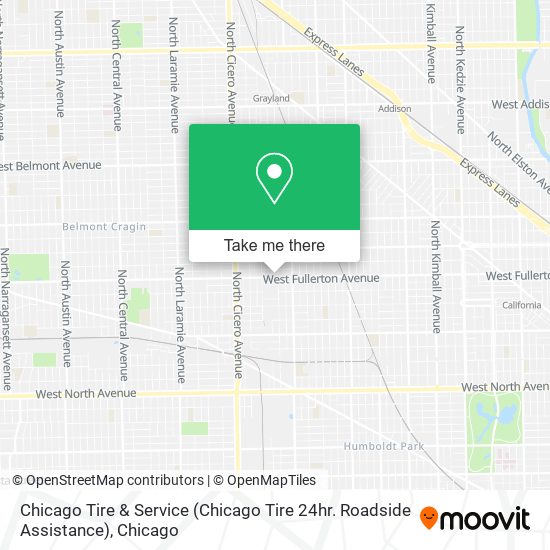 Mapa de Chicago Tire & Service (Chicago Tire 24hr. Roadside Assistance)