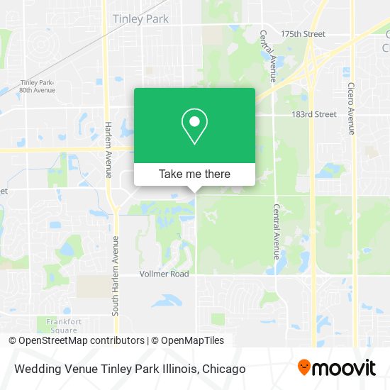 Mapa de Wedding Venue Tinley Park Illinois