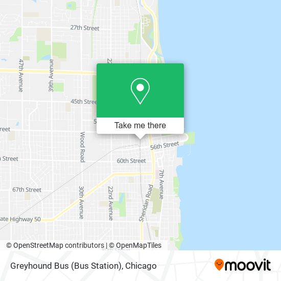 Mapa de Greyhound Bus (Bus Station)