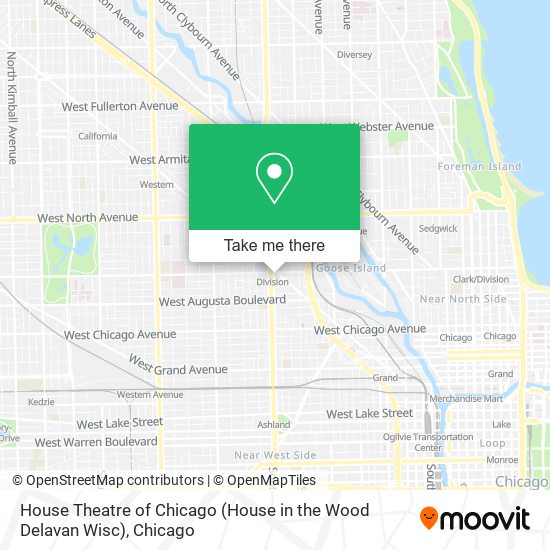 Mapa de House Theatre of Chicago (House in the Wood Delavan Wisc)