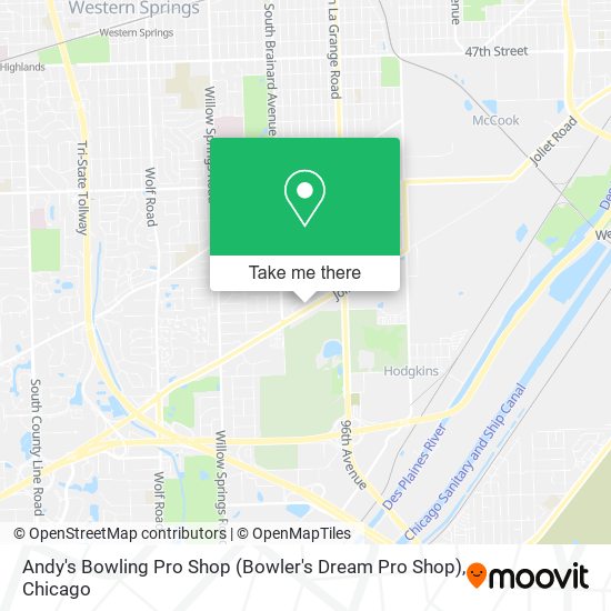 Andy's Bowling Pro Shop (Bowler's Dream Pro Shop) map
