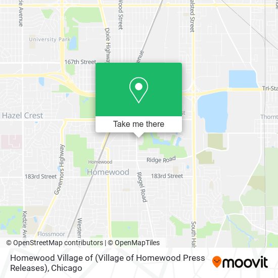 Mapa de Homewood Village of (Village of Homewood Press Releases)