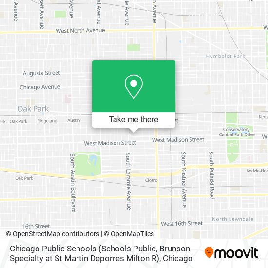 Mapa de Chicago Public Schools (Schools Public, Brunson Specialty at St Martin Deporres Milton R)