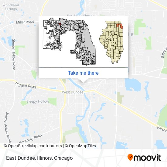 East Dundee, Illinois map