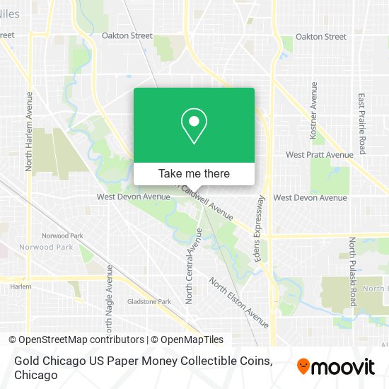 Gold Chicago US Paper Money Collectible Coins map