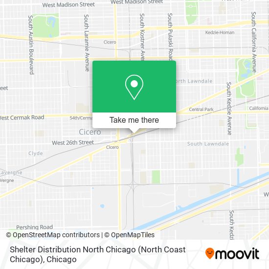 Shelter Distribution North Chicago (North Coast Chicago) map