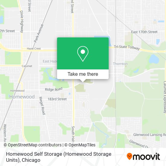 Mapa de Homewood Self Storage (Homewood Storage Units)