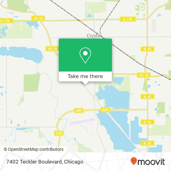 Mapa de 7402 Teckler Boulevard