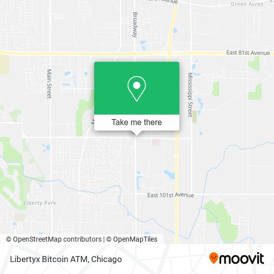 Mapa de Libertyx Bitcoin ATM