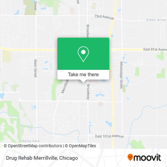 Drug Rehab Merrillville map