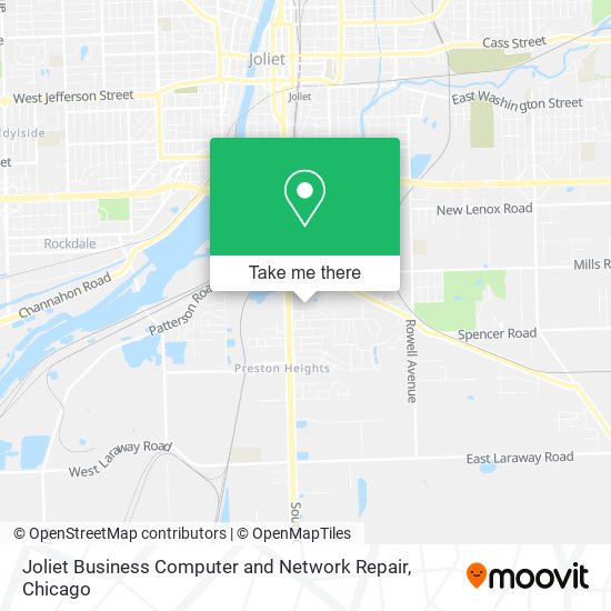 Mapa de Joliet Business Computer and Network Repair