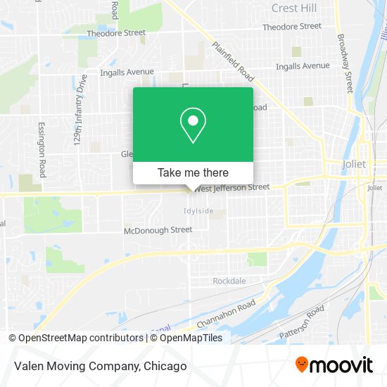 Valen Moving Company map