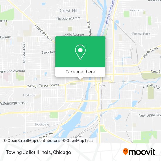 Mapa de Towing Joliet Illinois