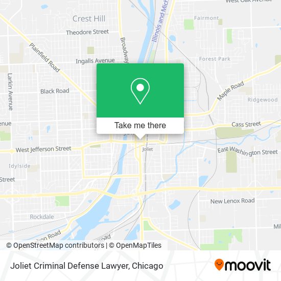 Mapa de Joliet Criminal Defense Lawyer