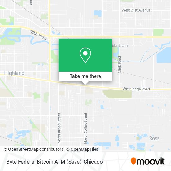 Byte Federal Bitcoin ATM (Save) map