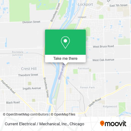 Mapa de Current Electrical / Mechanical, Inc.