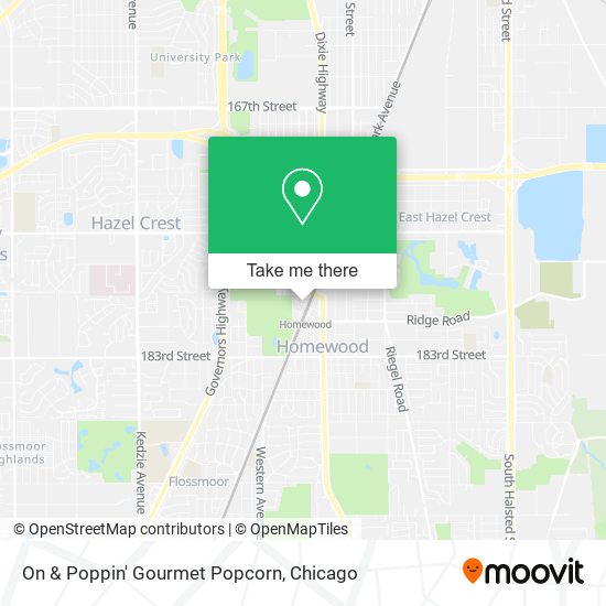 On & Poppin' Gourmet Popcorn map