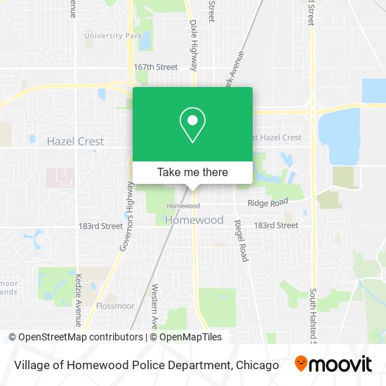Village of Homewood Police Department map
