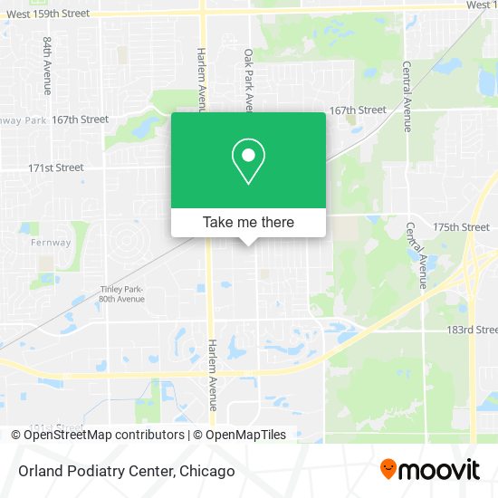 Orland Podiatry Center map