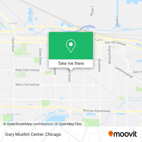 Gary Muslim Center map