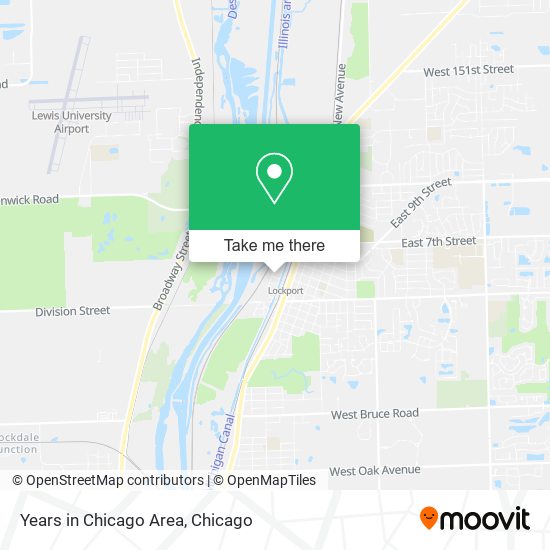 Years in Chicago Area map