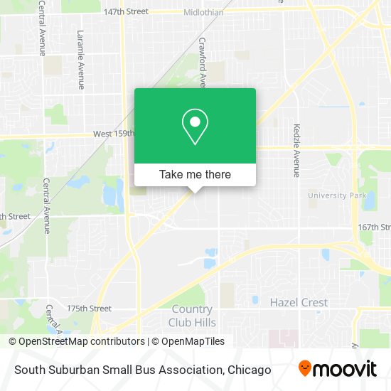 South Suburban Small Bus Association map