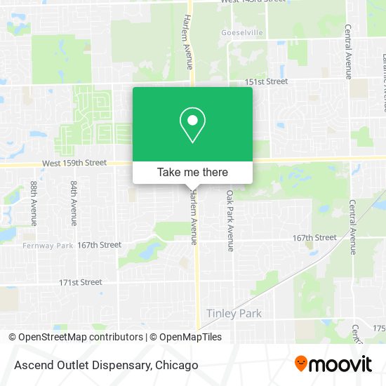 Ascend Outlet Dispensary map