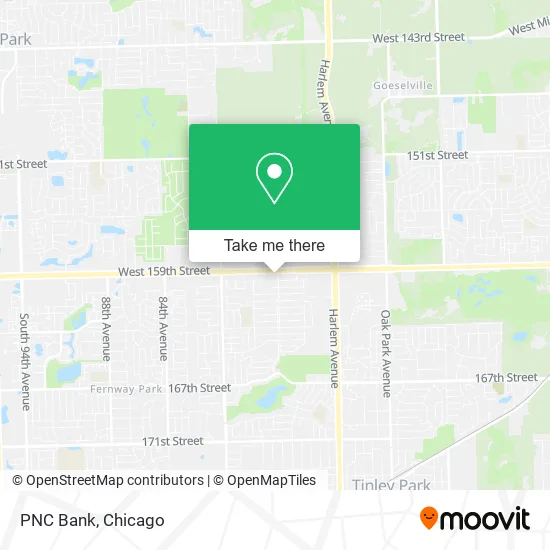 PNC Bank map