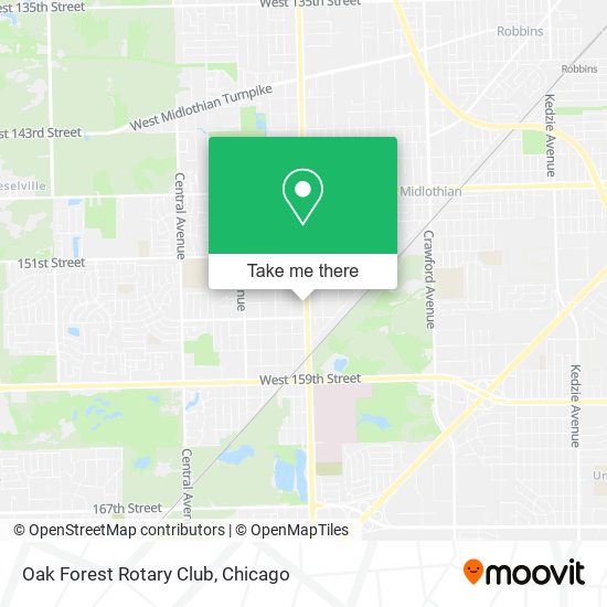 Oak Forest Rotary Club map