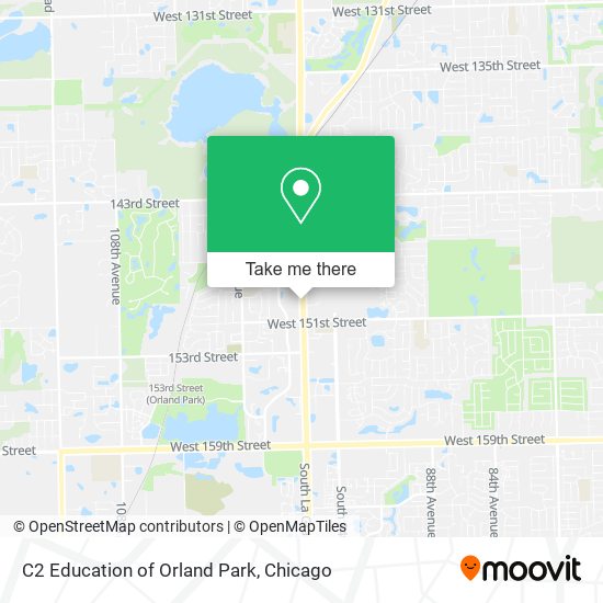 C2 Education of Orland Park map