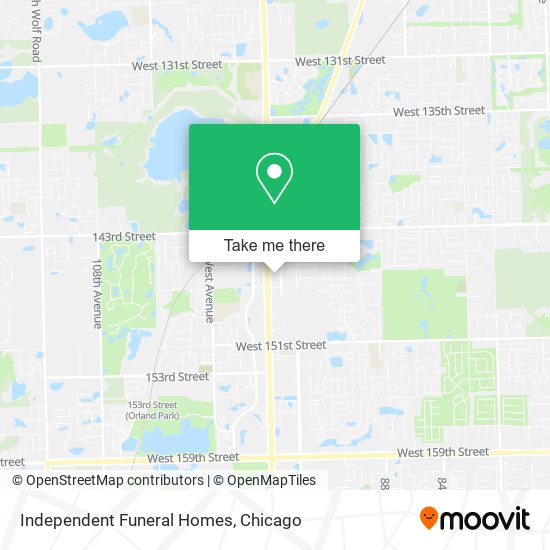 Independent Funeral Homes map