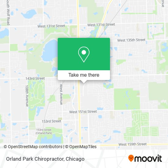 Mapa de Orland Park Chiropractor