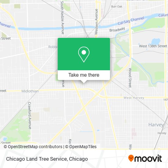 Chicago Land Tree Service map