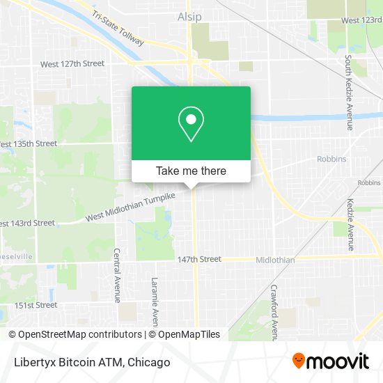 Mapa de Libertyx Bitcoin ATM