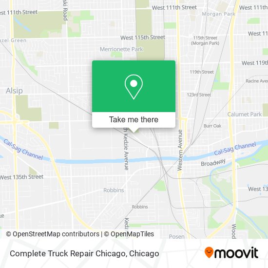 Complete Truck Repair Chicago map