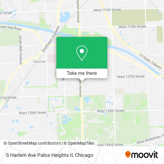 S Harlem Ave Palos Heights Il map