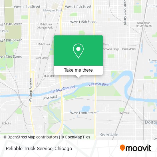 Reliable Truck Service map