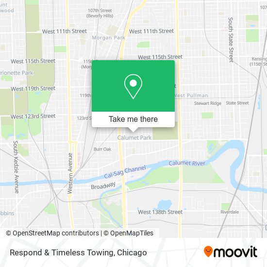 Respond & Timeless Towing map