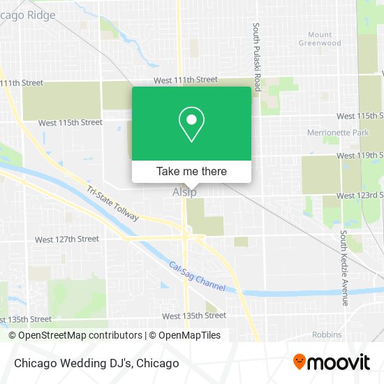 Chicago Wedding DJ's map