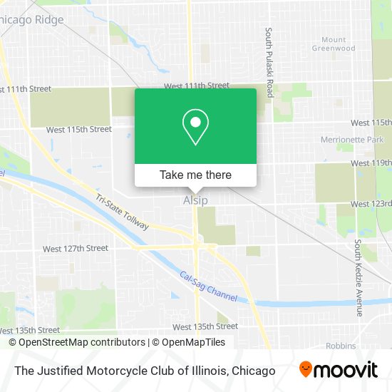 The Justified Motorcycle Club of Illinois map