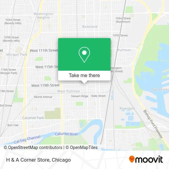 H & A Corner Store map