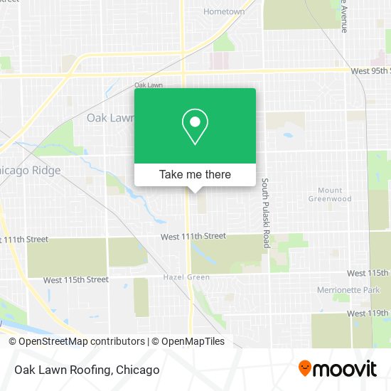 Oak Lawn Roofing map