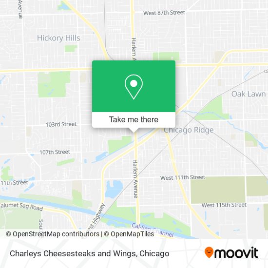 Charleys Cheesesteaks and Wings map